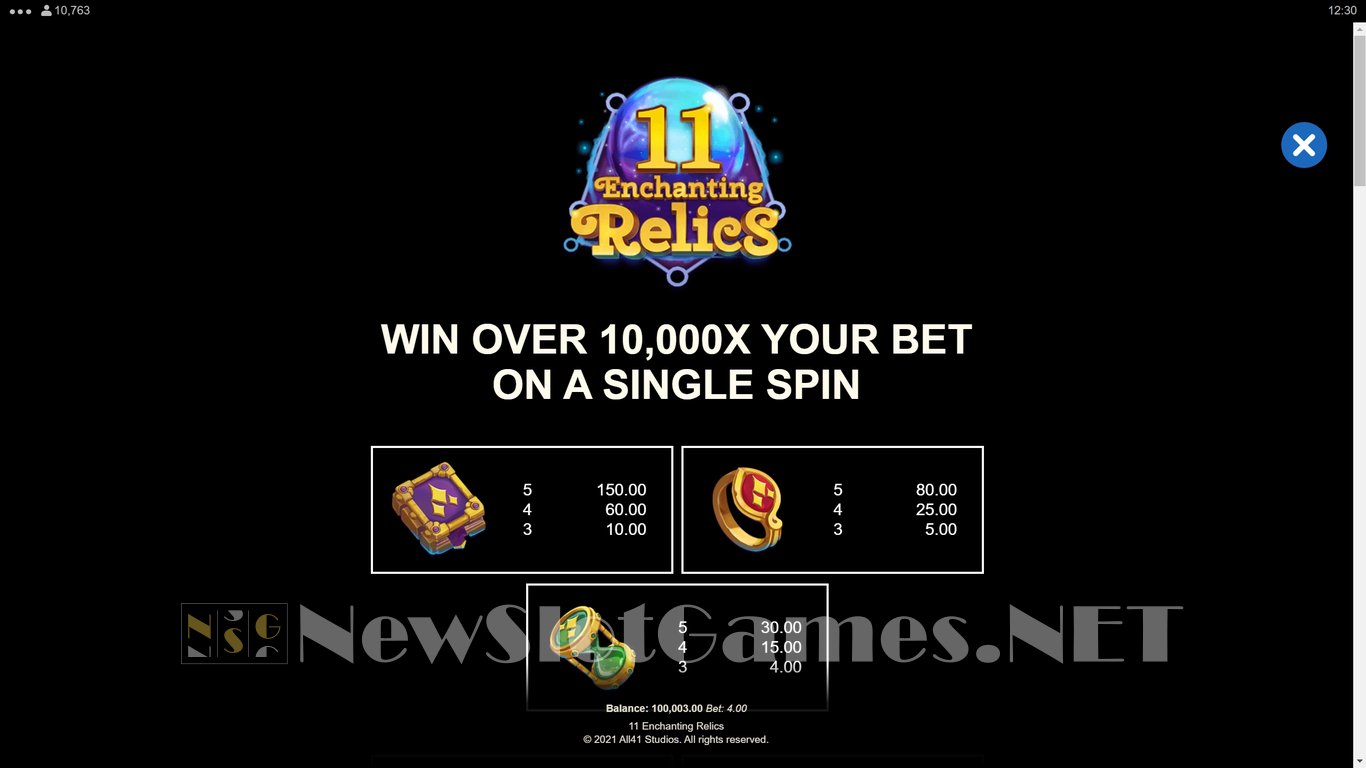 11 Enchanting Relics Slot Slot Image in Demo - pic. 4