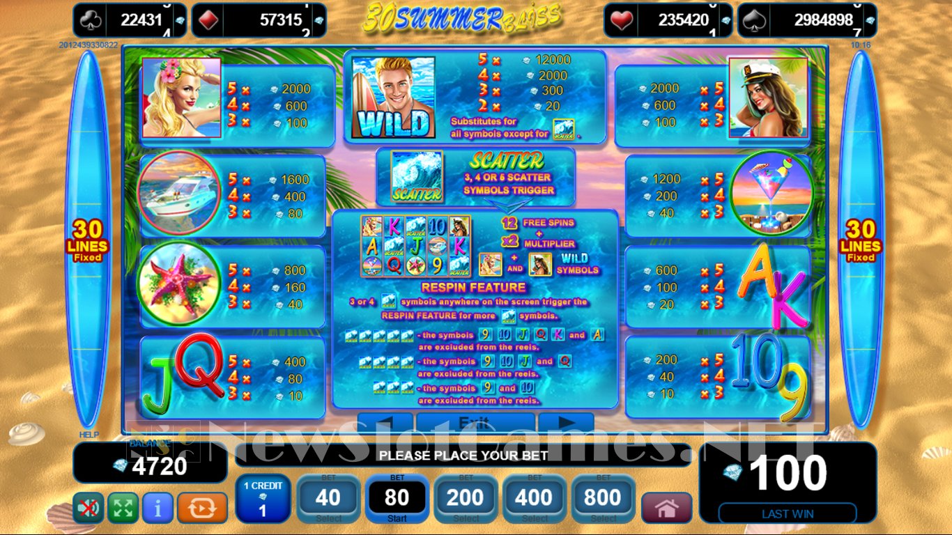 30 Summer Bliss Slot Slot Image in Demo - pic. 3