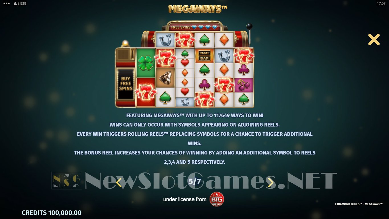 4 Diamond Blues Megaways Slot Slot Image in Demo - pic. 6