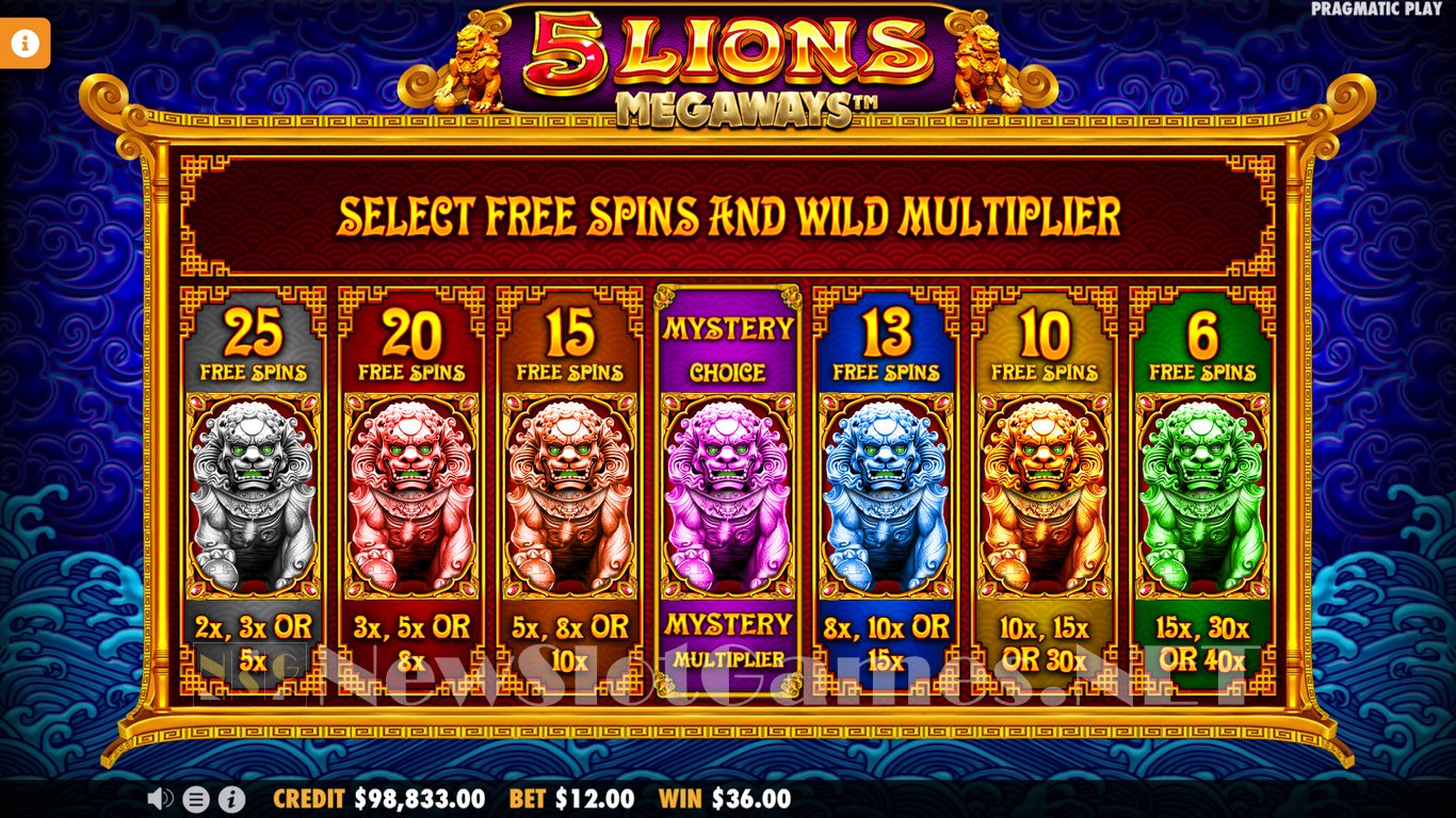 5 Lions Megaways Slot Slot Image in Demo - pic. 2