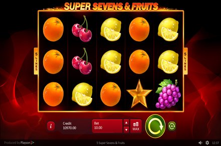 5 Super Sevens & Fruits Slot Logo