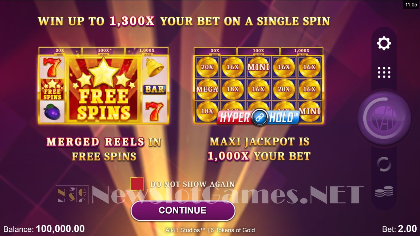 6 Tokens of Gold Slot Demo Image