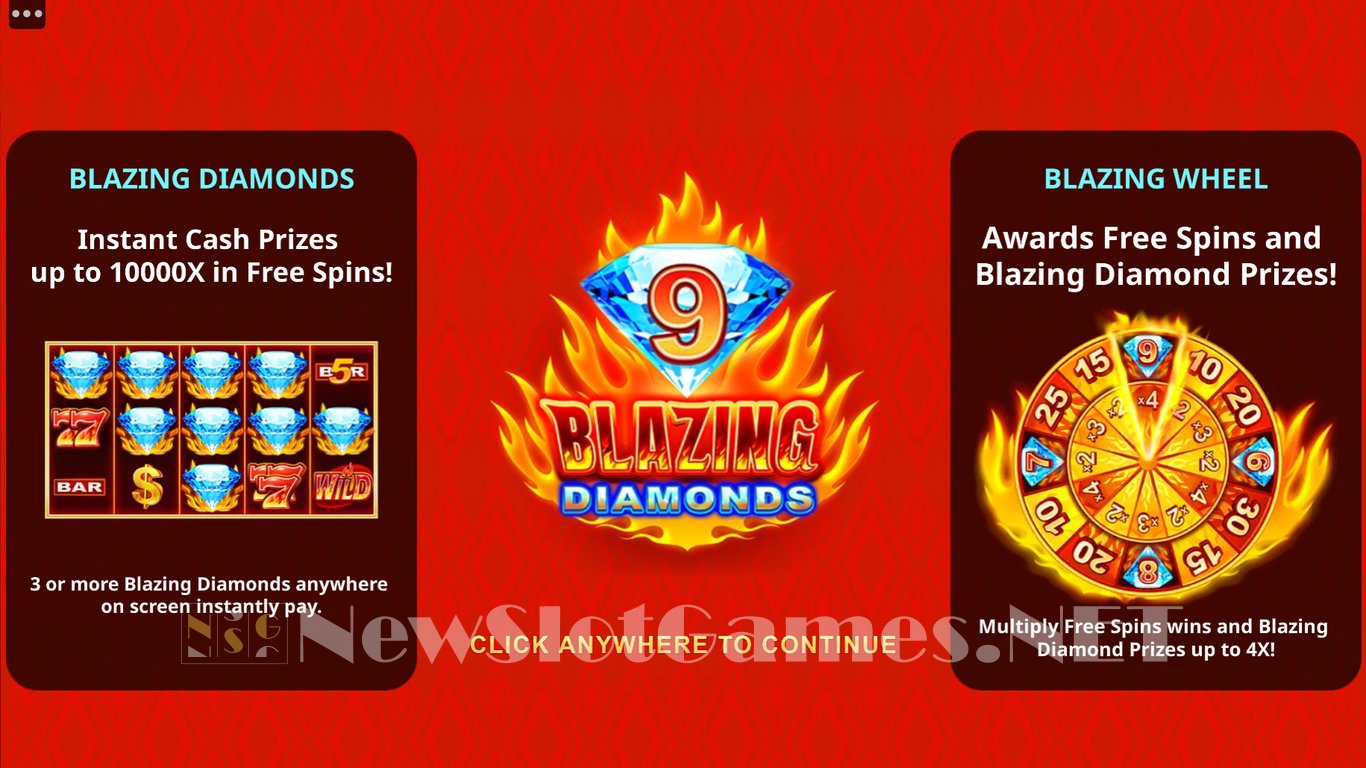 9 Blazing Diamonds Slot Demo Image