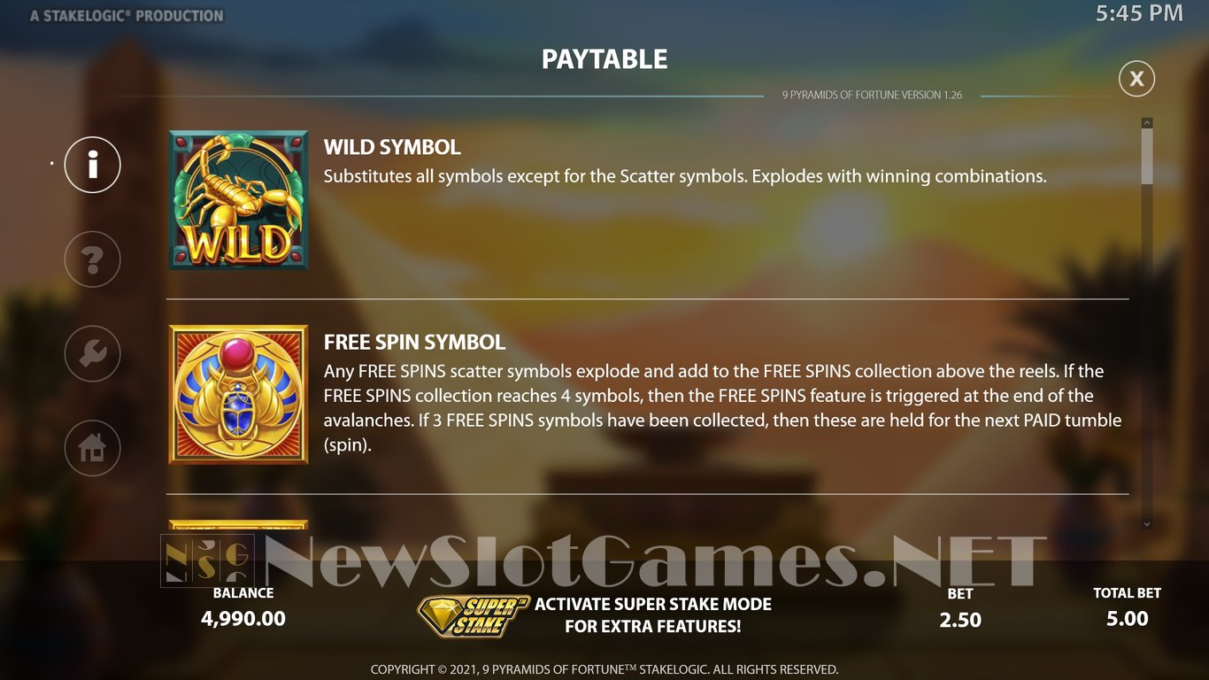 9 Pyramids of Fortune  Slot Slot Image in Demo - pic. 3