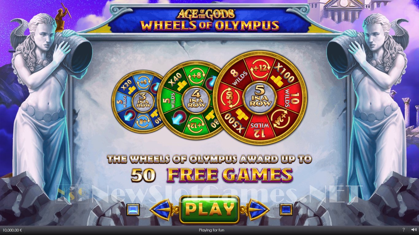 Age of the Gods Wheels of Olympus Slot Demo Image