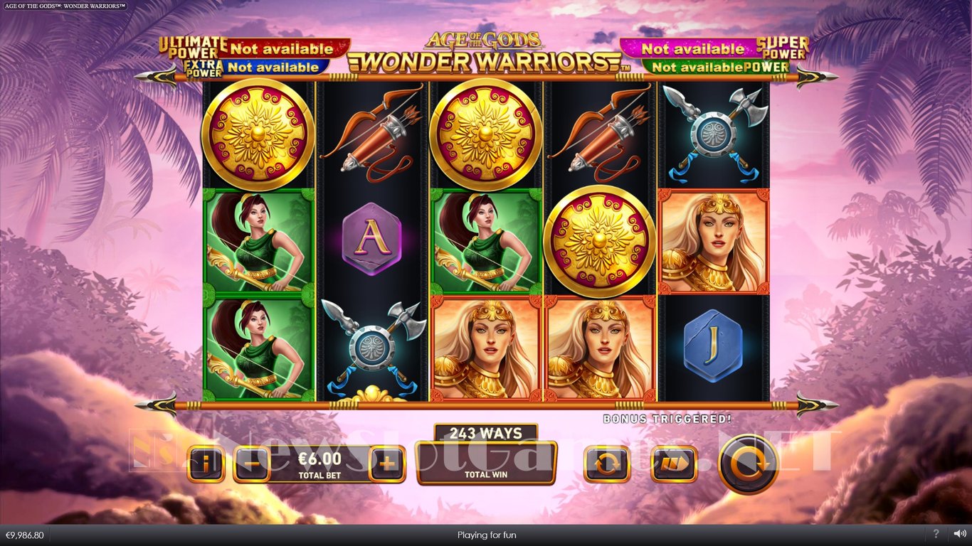 Age of the Gods Wonder Warriors Slot Demo Image