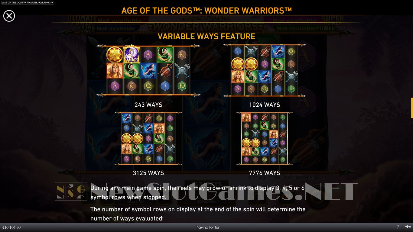 Age of the Gods Wonder Warriors Slot Slot Image in Demo - pic. 10