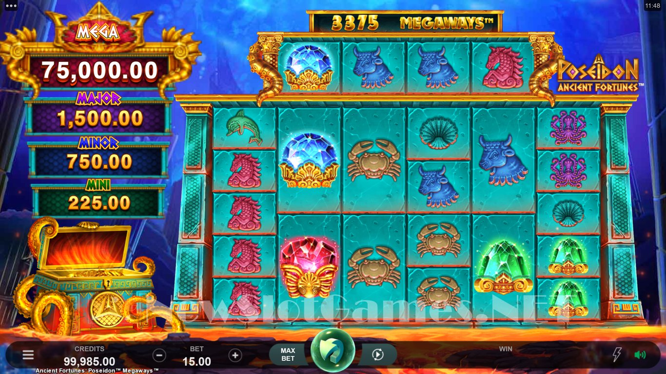 Ancient Fortunes: Poseidon Megaways  Slot Demo Image