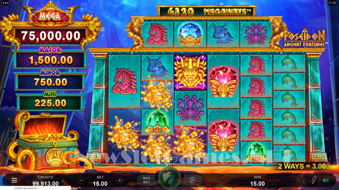 Ancient Fortunes: Poseidon Megaways  Slot Slot Image in Demo - pic. 2