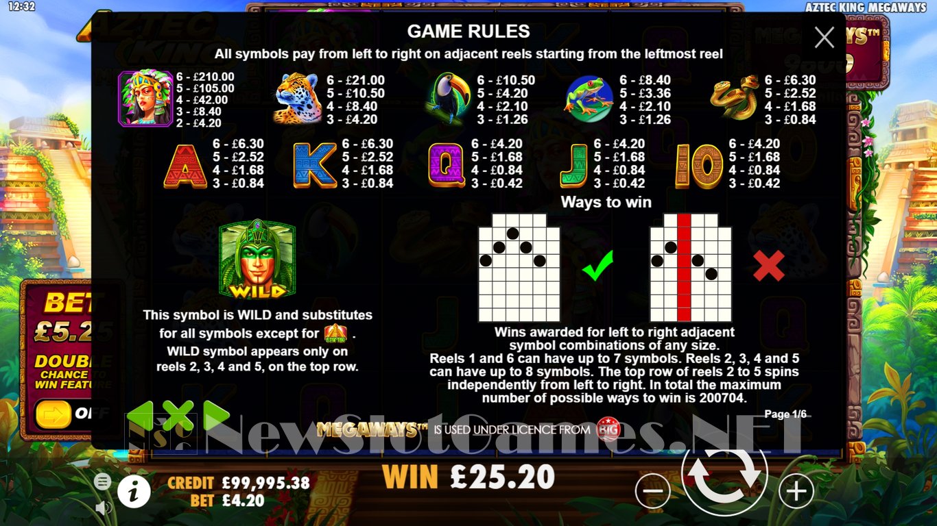 Aztec King Megaways Slot Slot Image in Demo - pic. 5