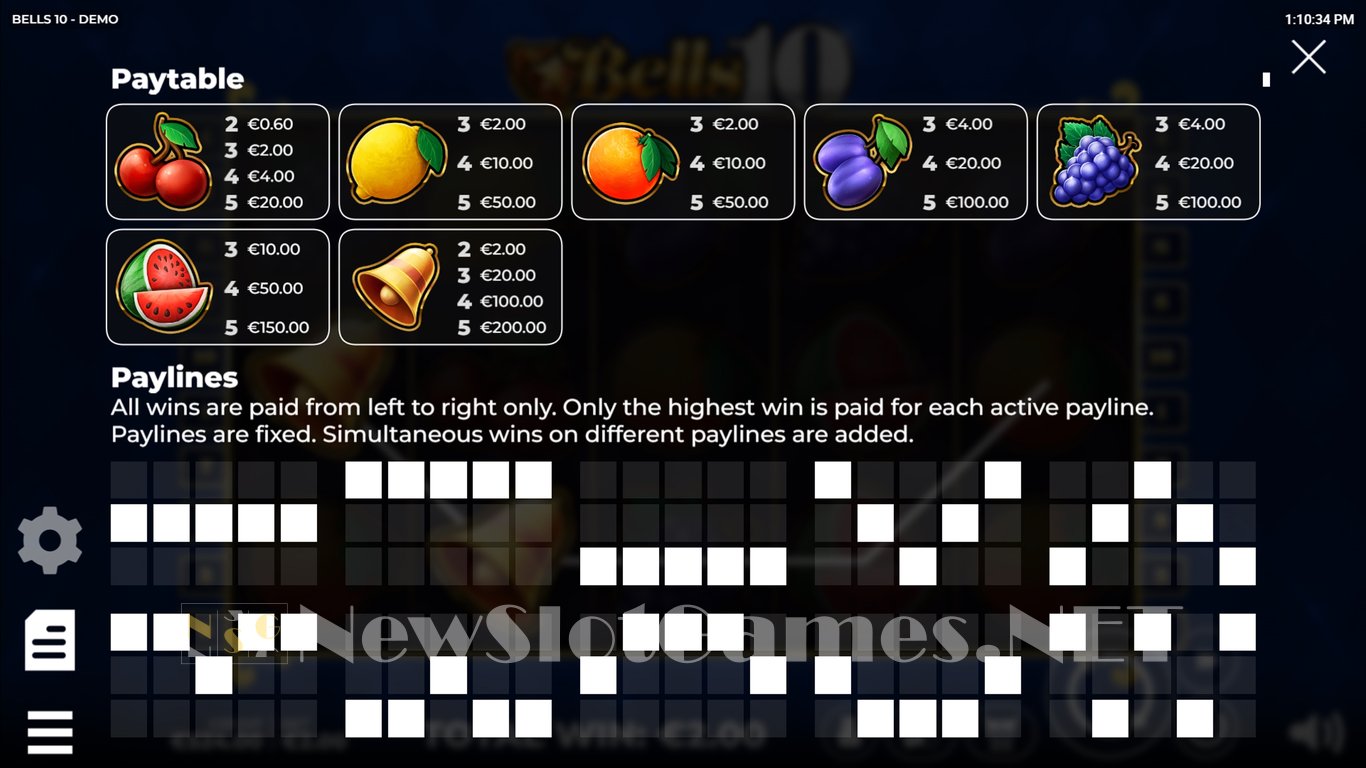 Bells 10 Slot Slot Image in Demo - pic. 4