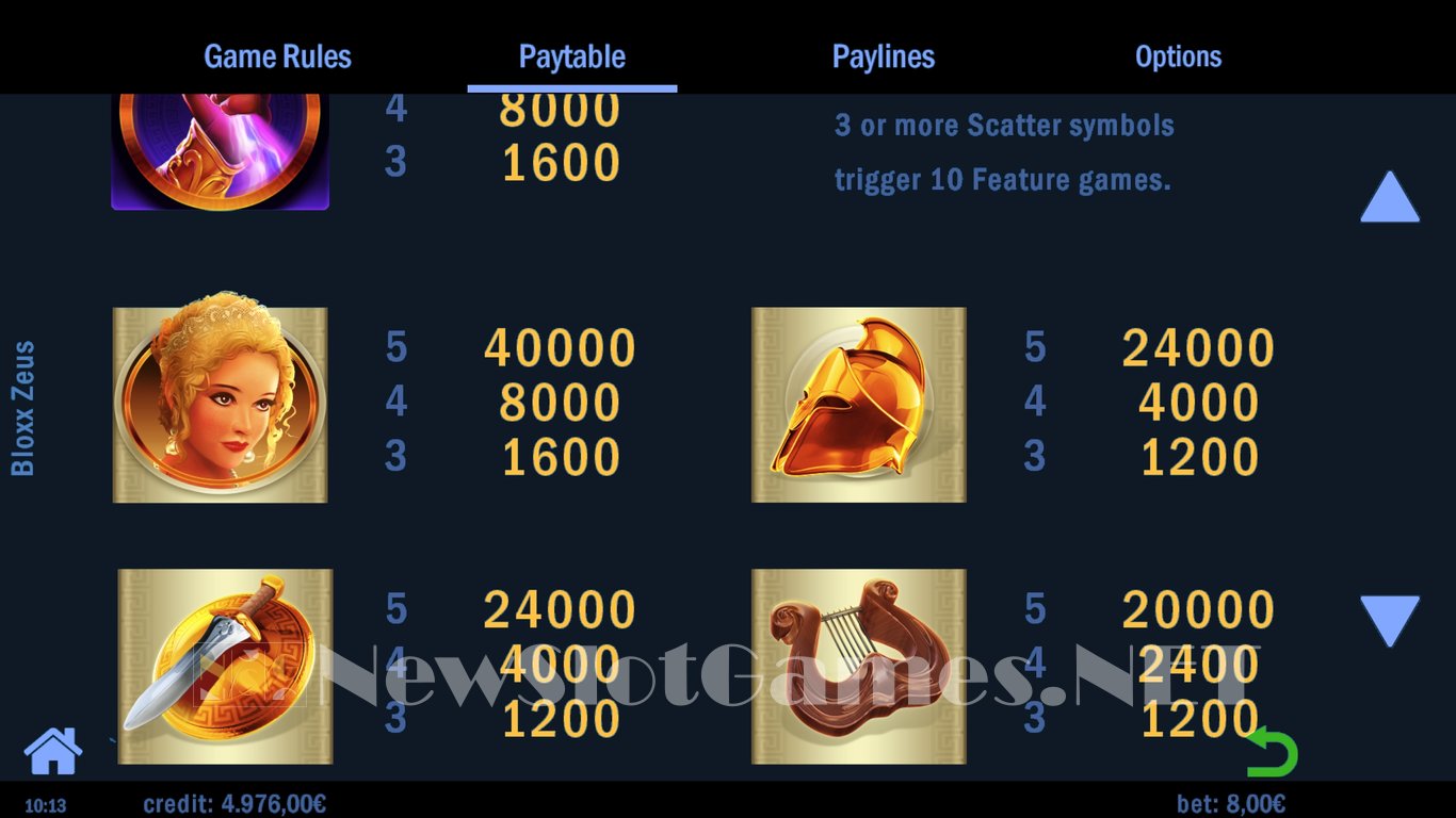 Bloxx Zeus Slot Slot Image in Demo - pic. 6