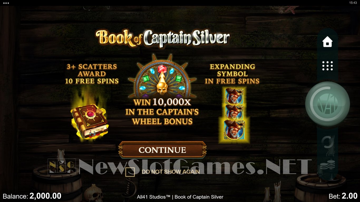 Book of Captain Silver Slot Demo Image