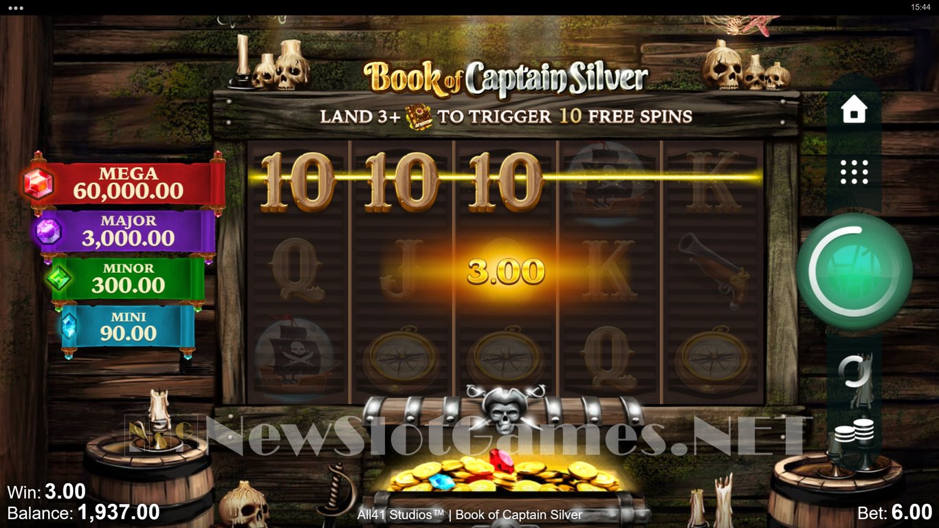 Book of Captain Silver Slot Slot Image in Demo - pic. 6