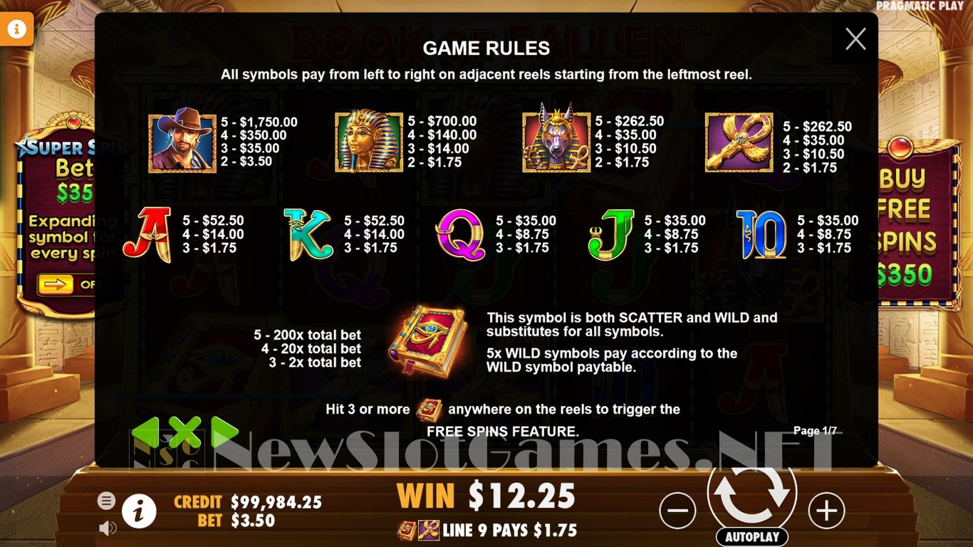 Book of Fallen Slot Slot Image in Demo - pic. 4