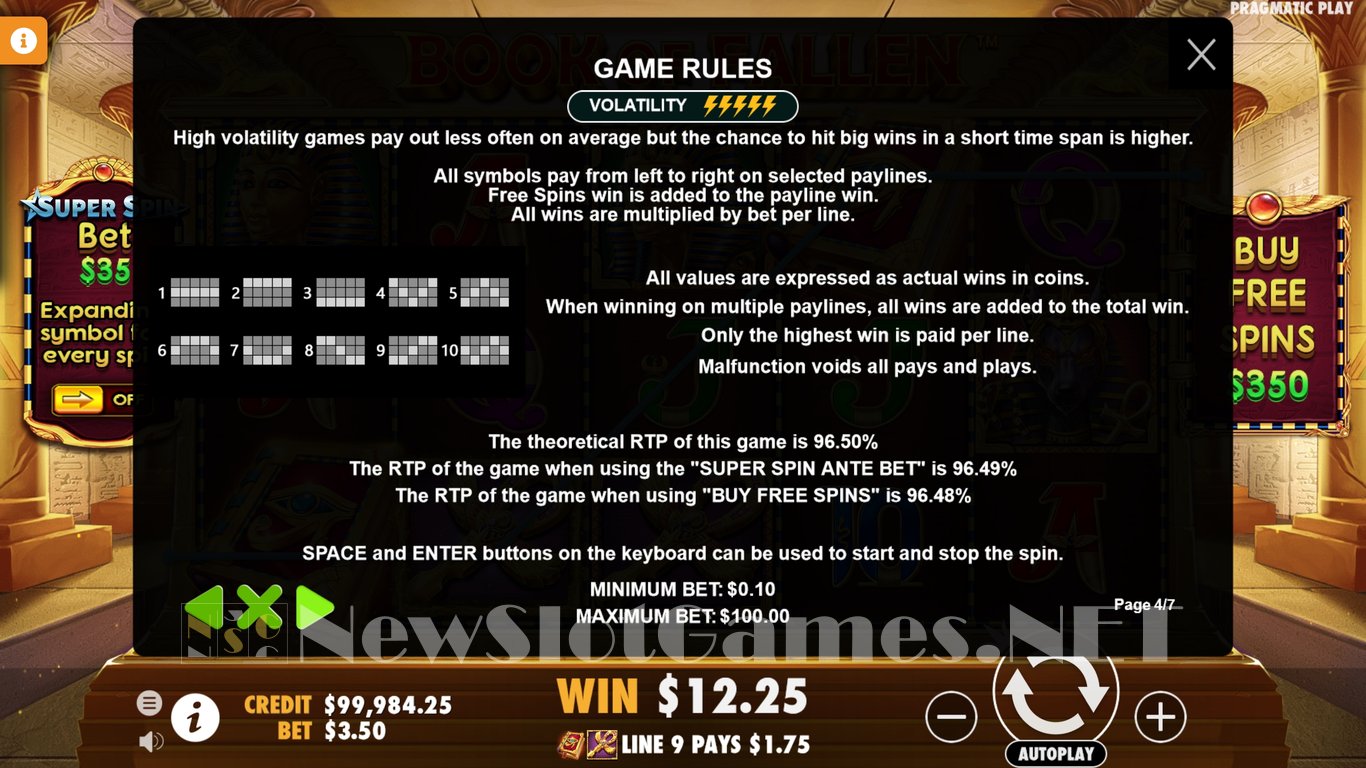 Book of Fallen Slot Slot Image in Demo - pic. 6