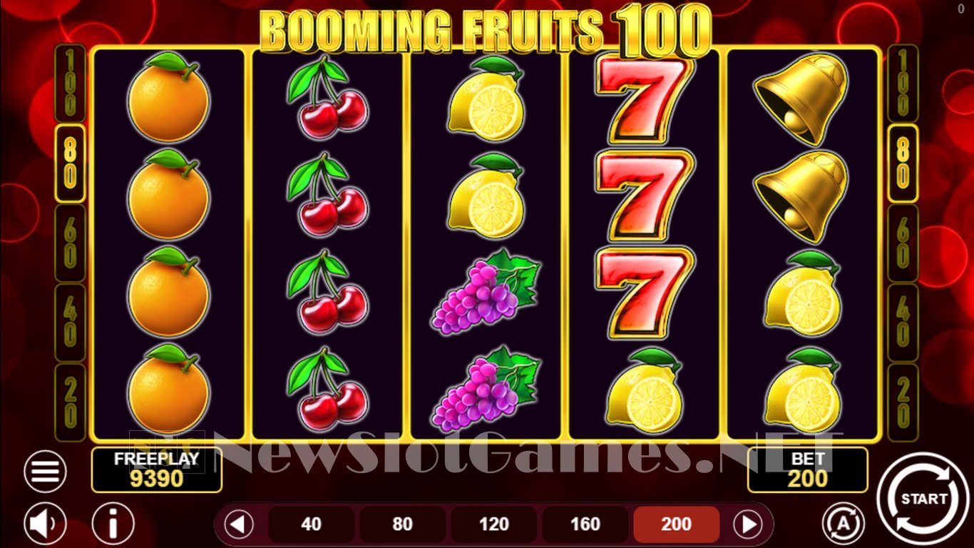 Booming Fruits 100 Slot Demo Image