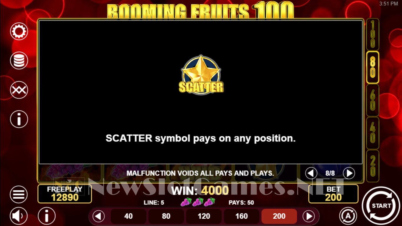 Booming Fruits 100 Slot Slot Image in Demo - pic. 8