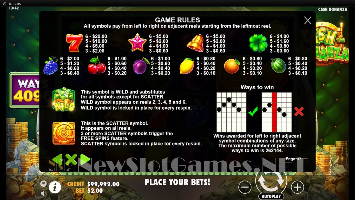 Cash Bonanza Slot Slot Image in Demo - pic. 3