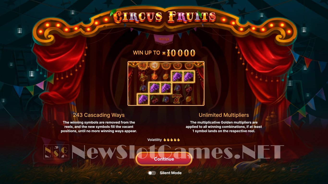 Circus Fruits Slot Demo Image