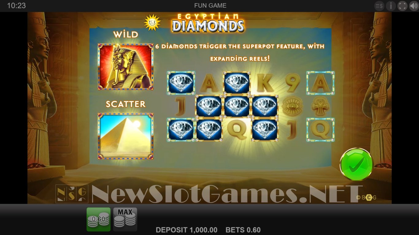 Egyptian Diamonds Slot Demo Image