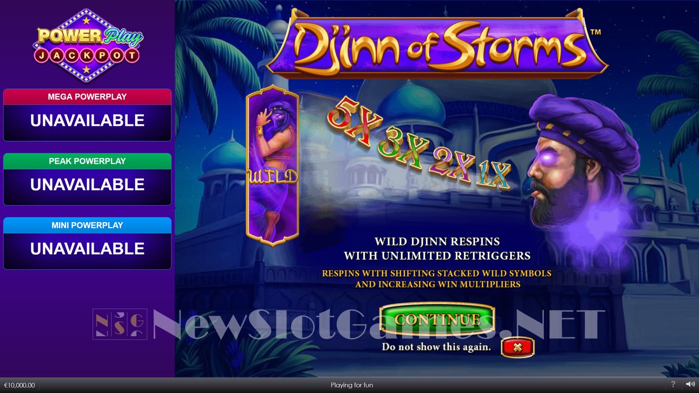 Djinn of Storms Slot Demo Image