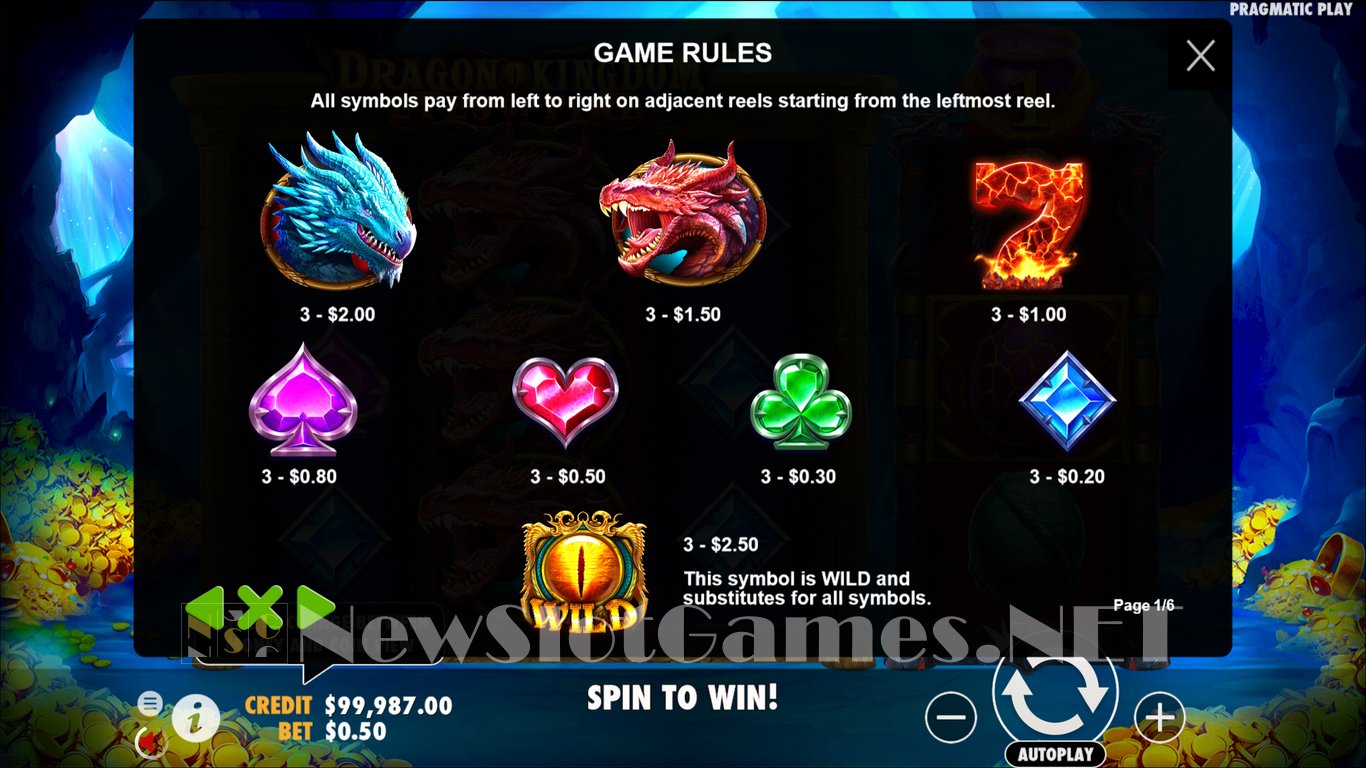 Dragon Kingdom Eyes of Fire Slot Slot Image in Demo - pic. 2