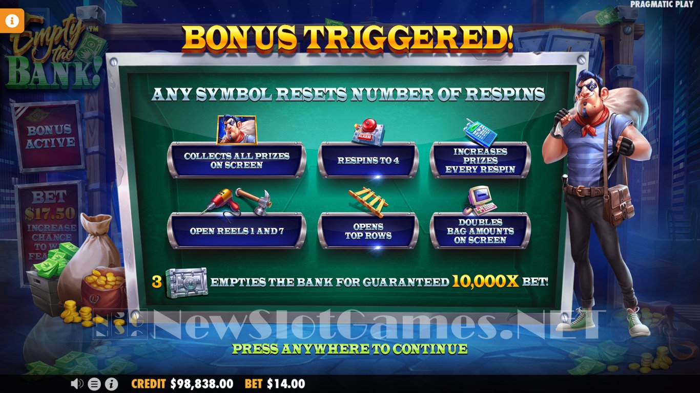 Empty the Bank Slot Demo Image