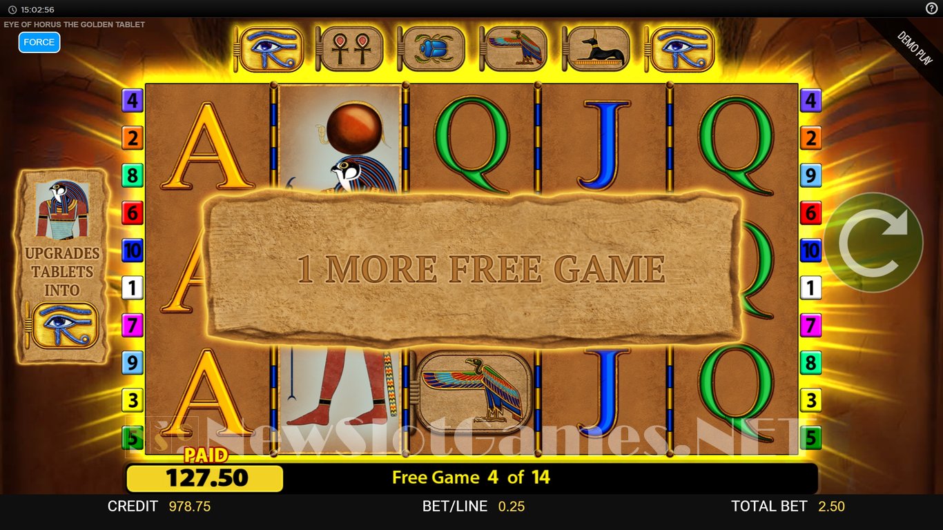 Eye of Horus The Golden Tablet Slot Slot Image in Demo - pic. 12