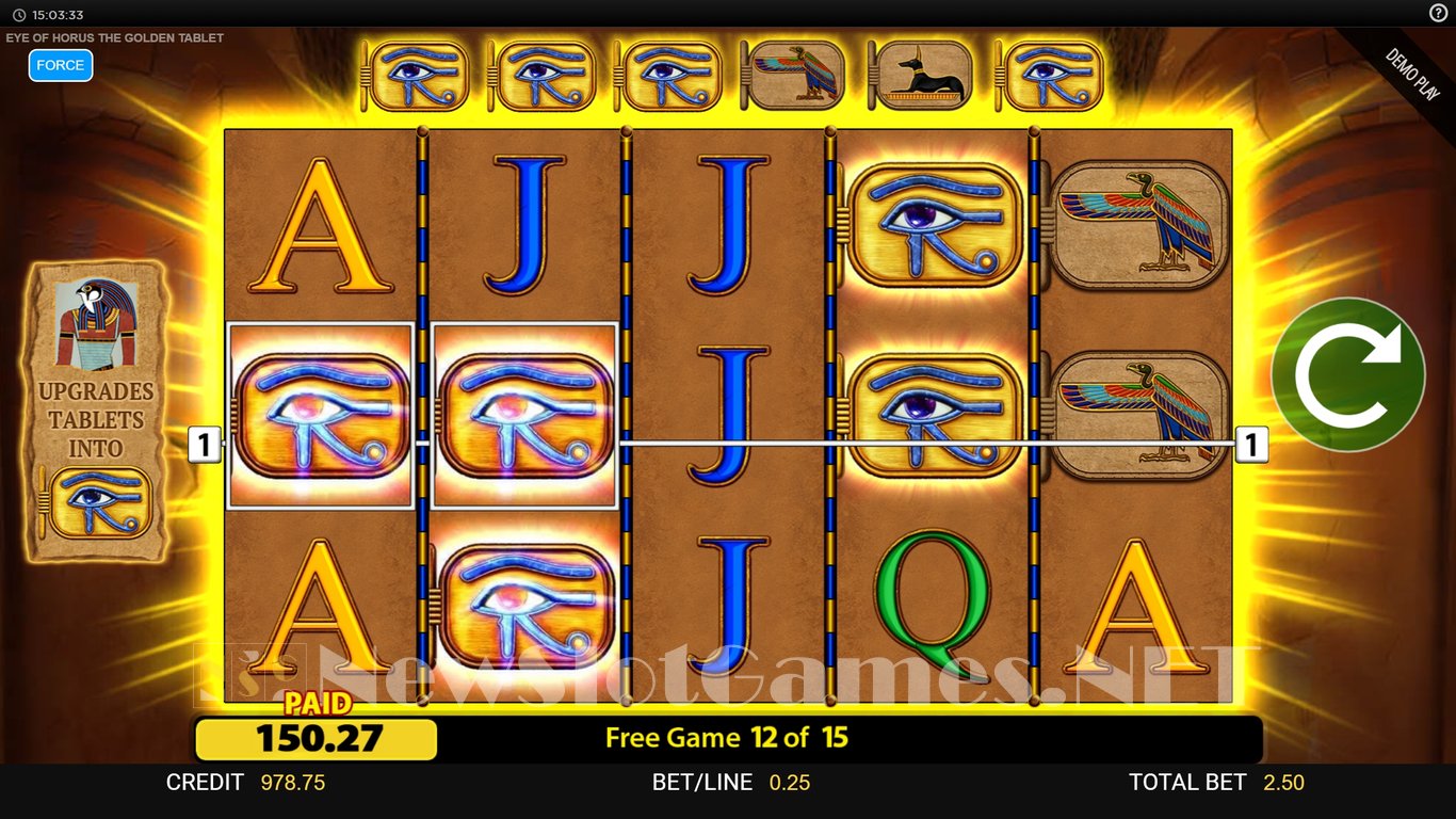 Eye of Horus The Golden Tablet Slot Slot Image in Demo - pic. 13