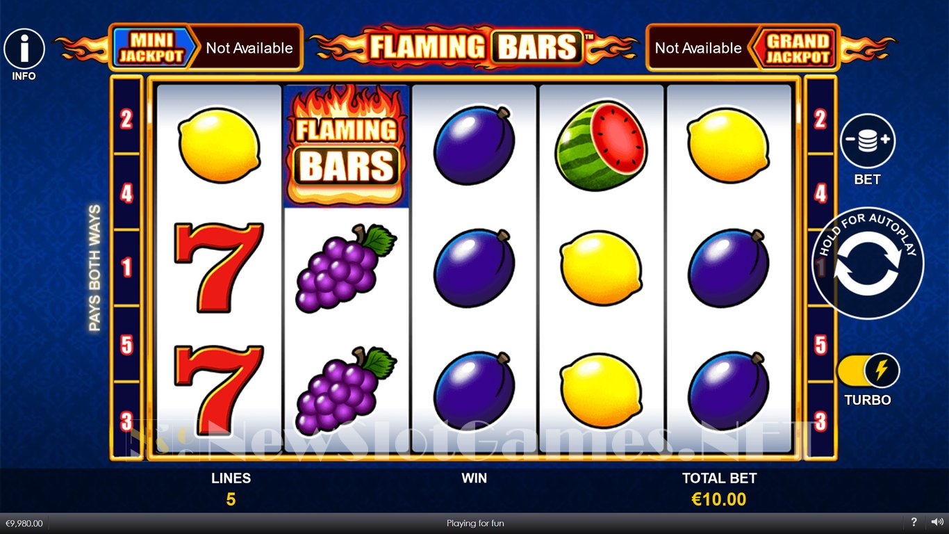 Flaming Bars Slot Demo Image