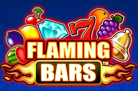 Flaming Bars Slot Logo