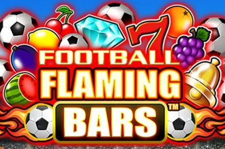 Football Flaming Bars Slot Logo