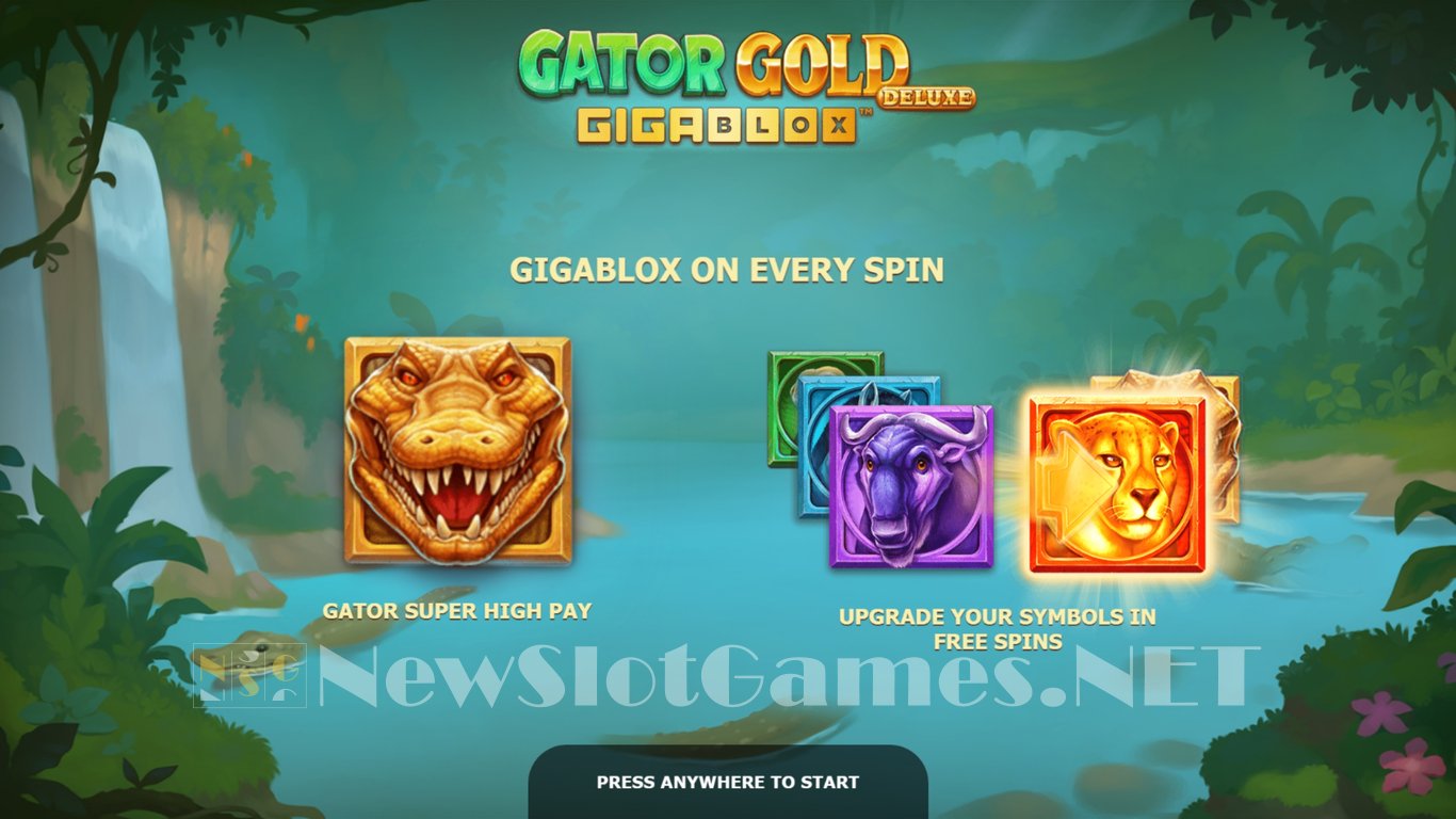 Gator Gold Gigablox Deluxe Slot Demo Image