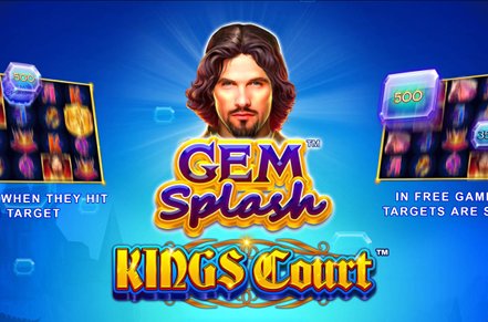 Gem Splash Kings Court Slot Logo