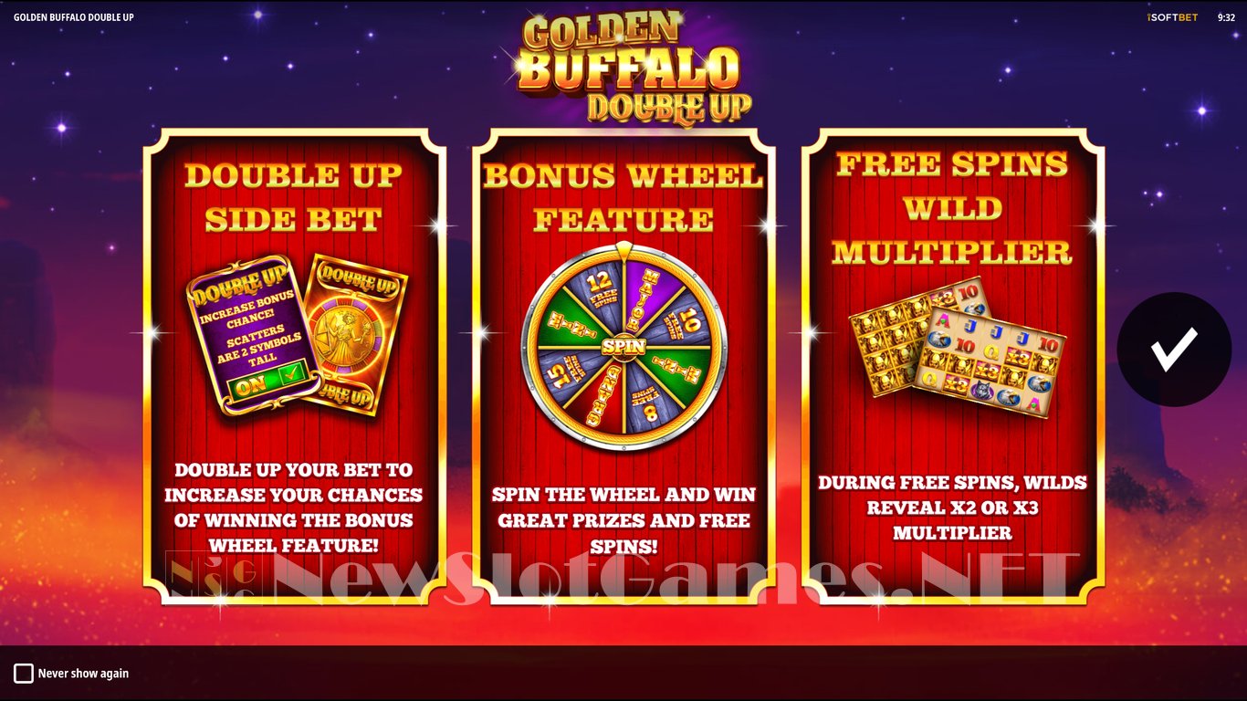Golden Buffalo Double Up Slot Demo Image