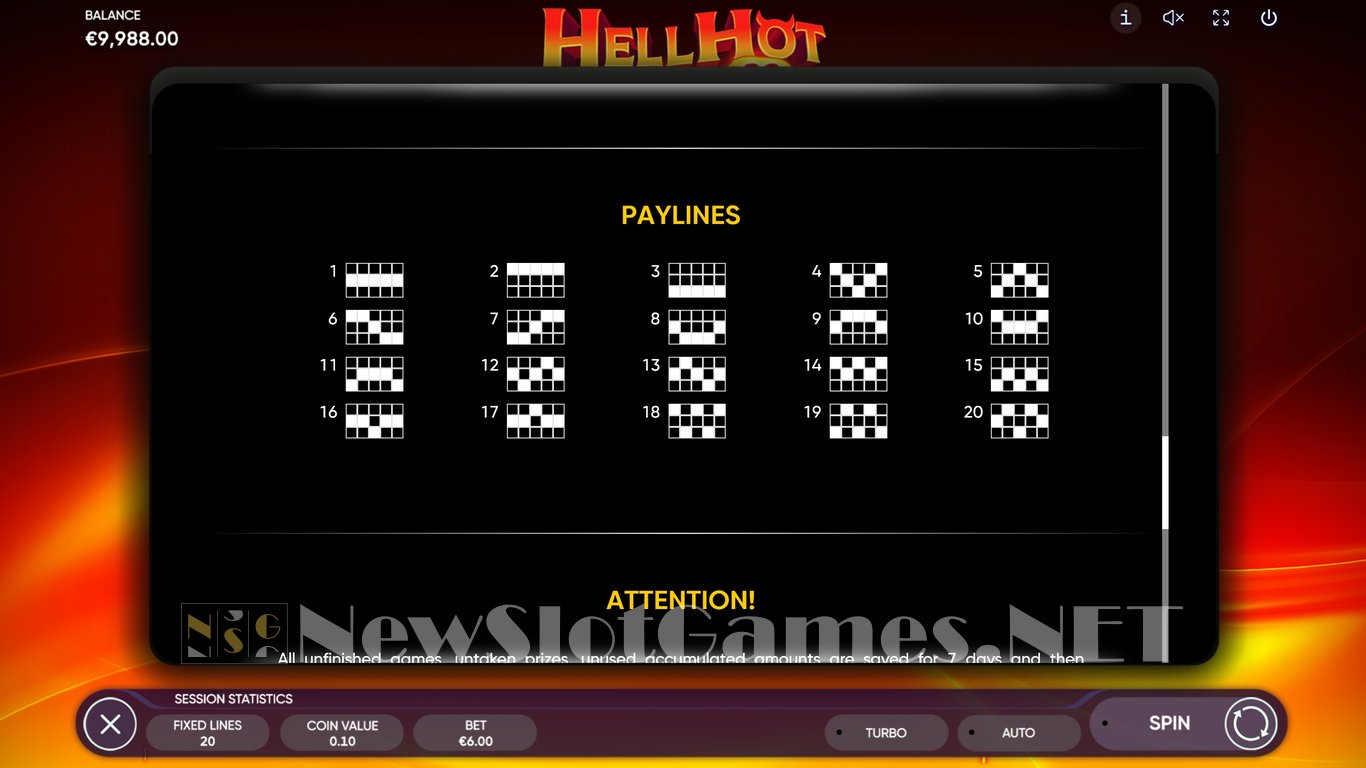 Hell Hot 20 Slot Slot Image in Demo - pic. 4