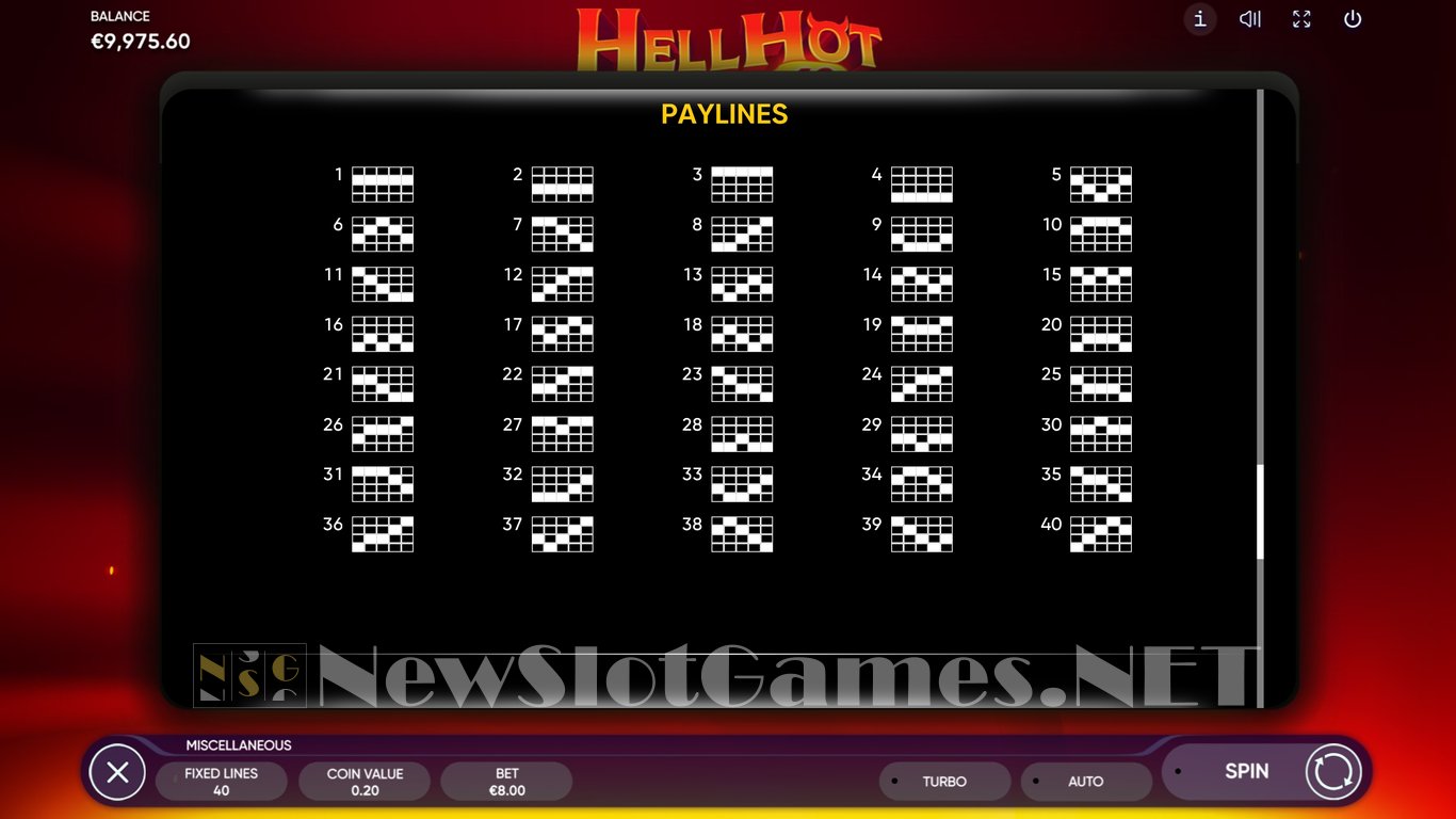 Hell Hot 40  Slot Slot Image in Demo - pic. 6