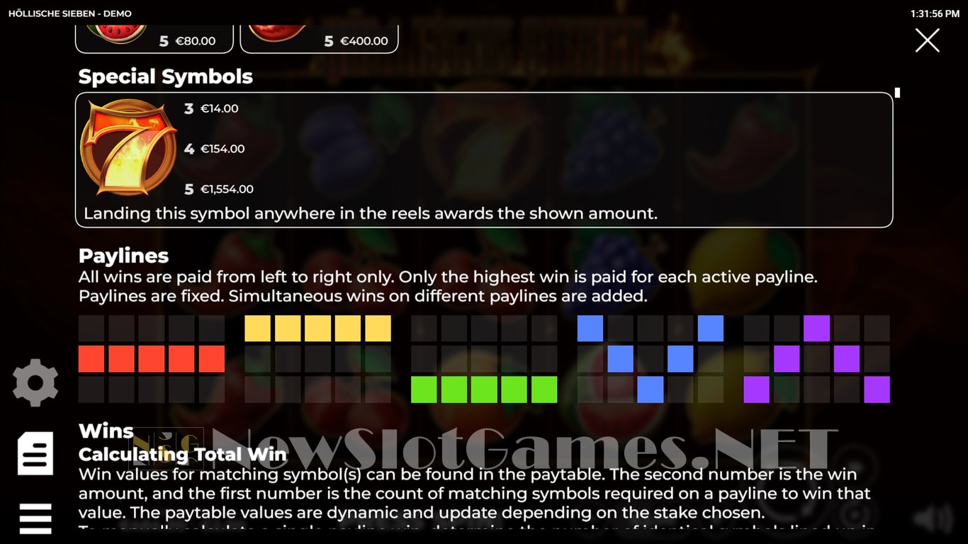 Höllische Sieben Slot Slot Image in Demo - pic. 7
