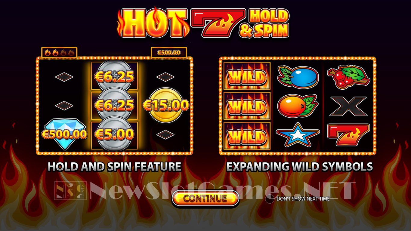 Hot 7 Hold & Spin Slot Demo Image