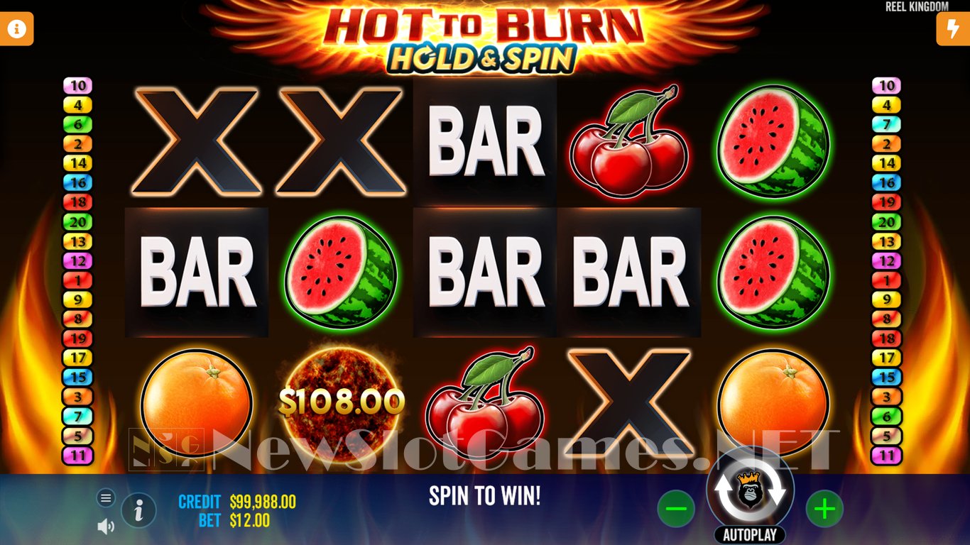 Hot to Burn: Hold and Spin Slot Demo Image