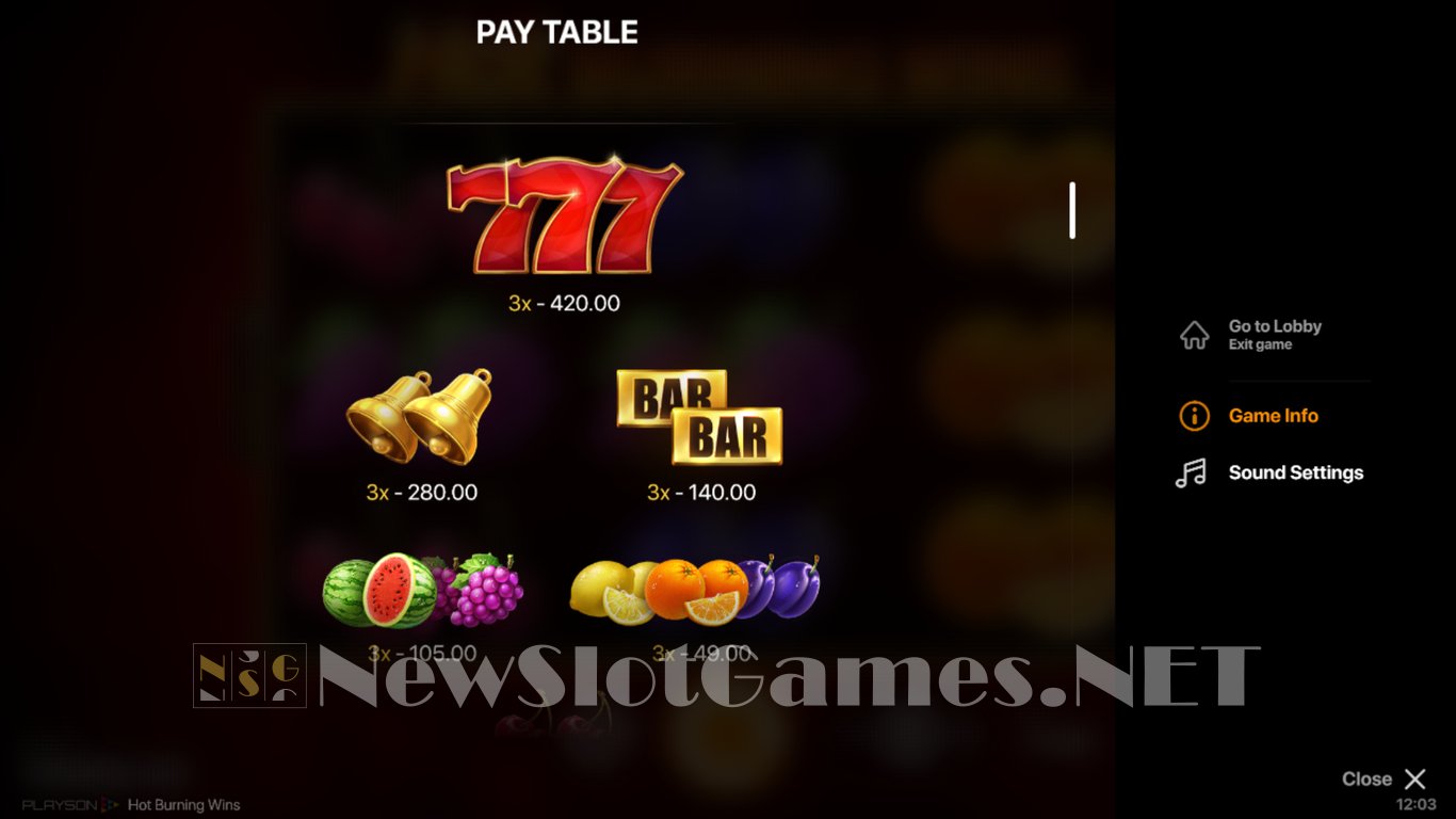 Hot Burning Wins Slot Slot Image in Demo - pic. 3
