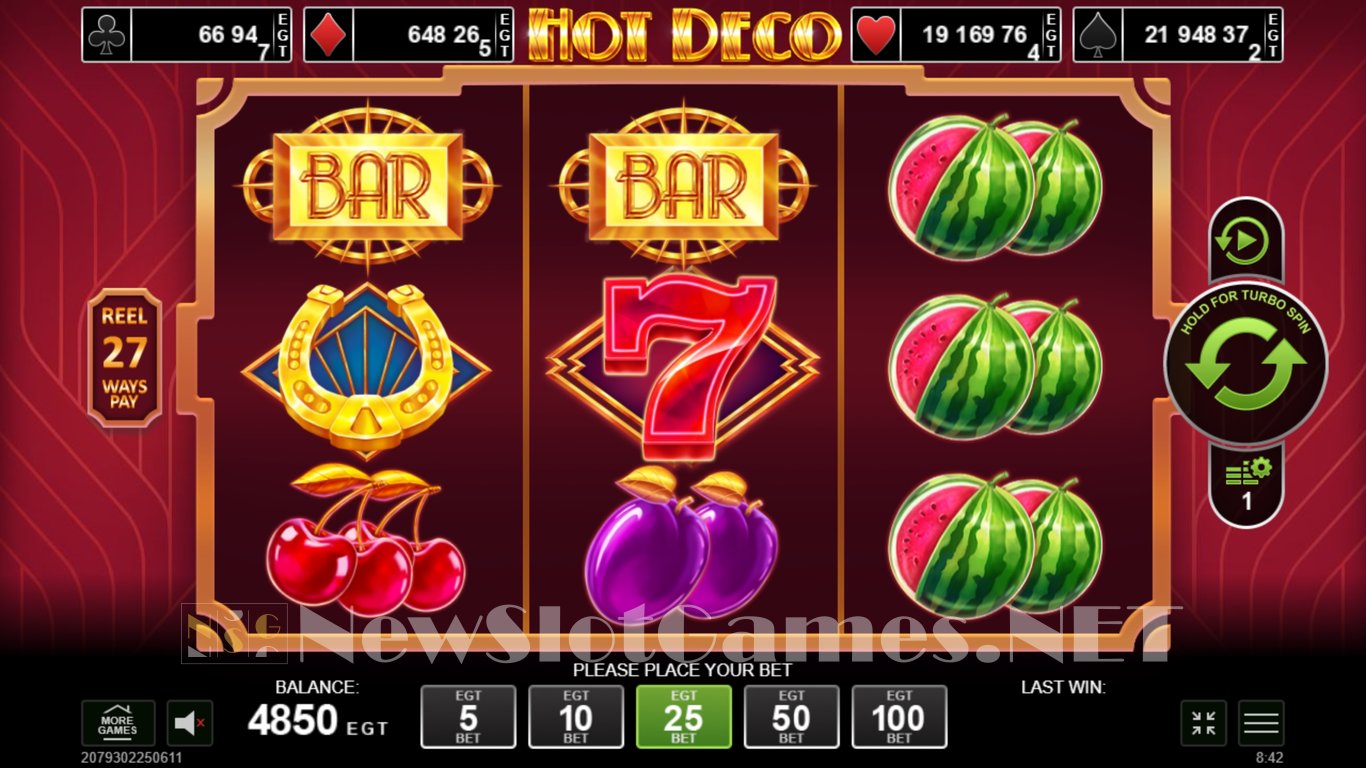 Hot Deco Slot Slot Image in Demo - pic. 2