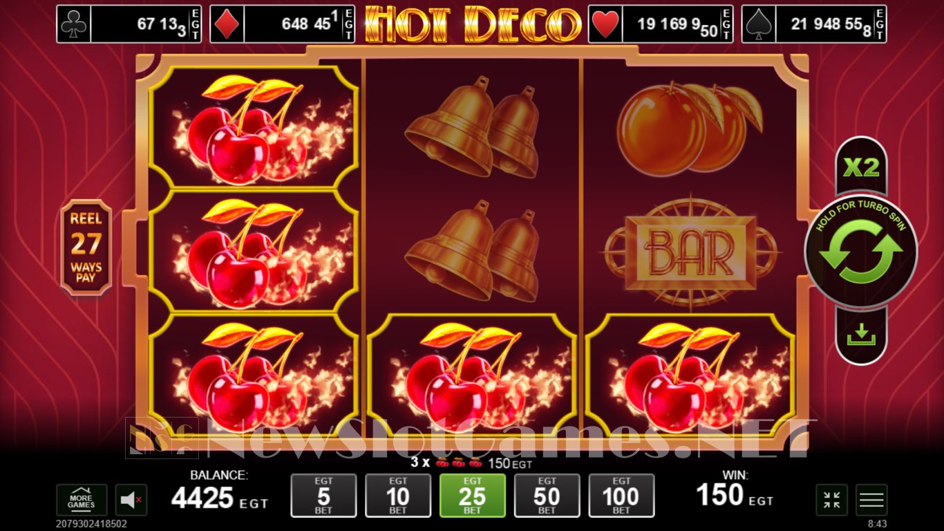 Hot Deco Slot Slot Image in Demo - pic. 6