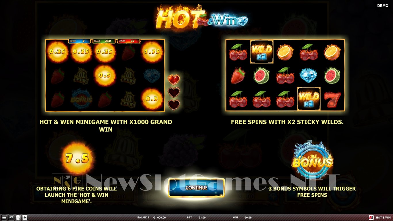 Hot and Win Slot Demo Image