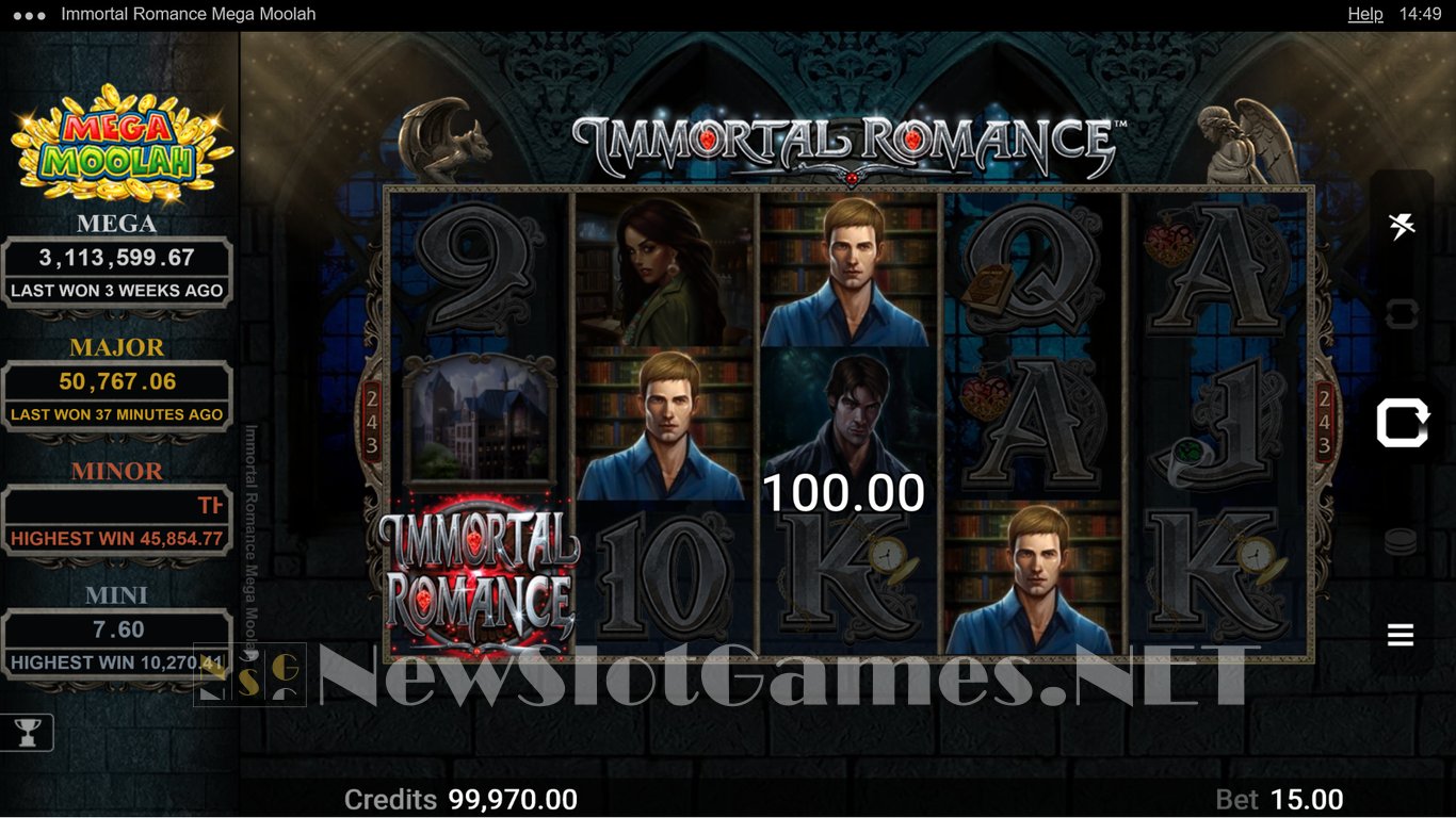 Immortal Romance Mega Moolah Slot Slot Image in Demo - pic. 3