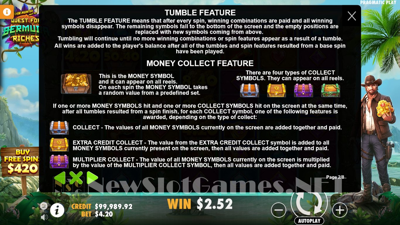 John Hunter and the Quest for Bermuda Riches Slot Slot Image in Demo - pic. 5