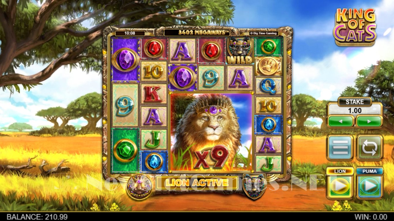 King of Cats Megaways Slot Demo Image