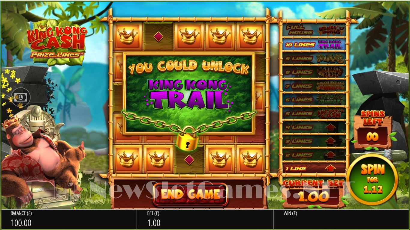 King Kong Cash Prize Lines Slot Slot Image in Demo - pic. 2