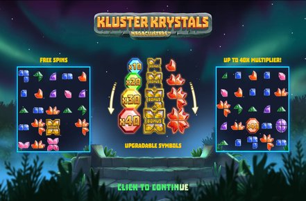 Kluster Krystals Megaclusters Slot Logo